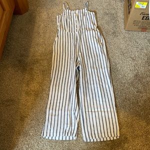 Old Navy Capri jumper jumpsuit stripe size medium